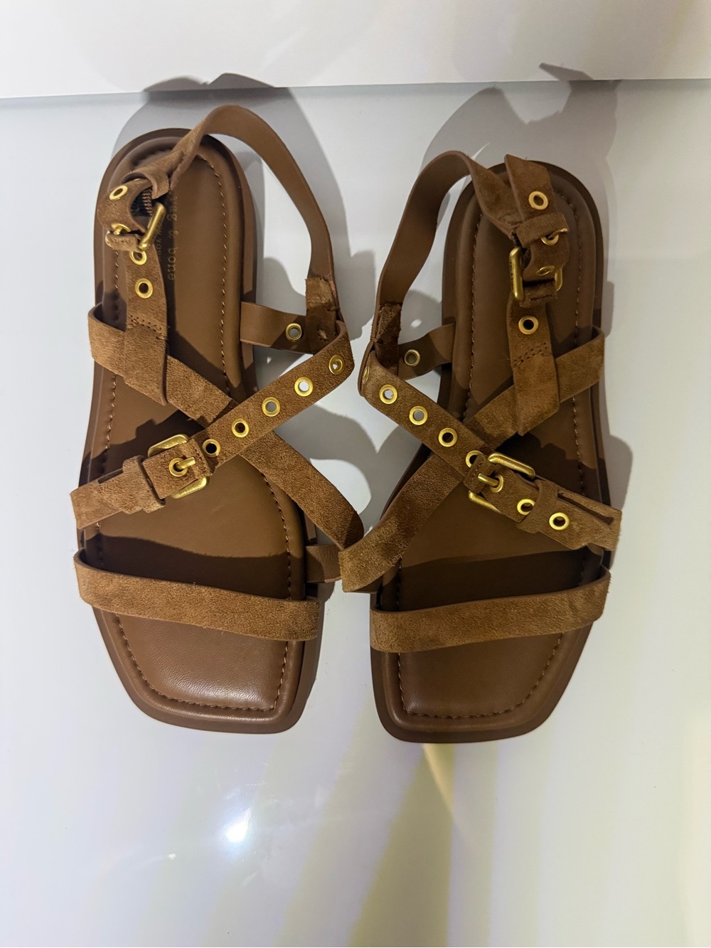 Rag & bone Harlow Suede Strappy Flat Sandals size 8